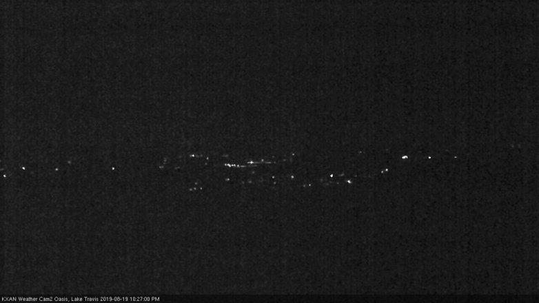 Lake Travis webcam, August 19, 2019 9:30 PM CT
