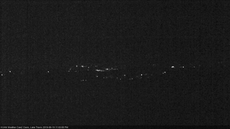 Lake Travis webcam, August 19, 2019 10:05 PM CT