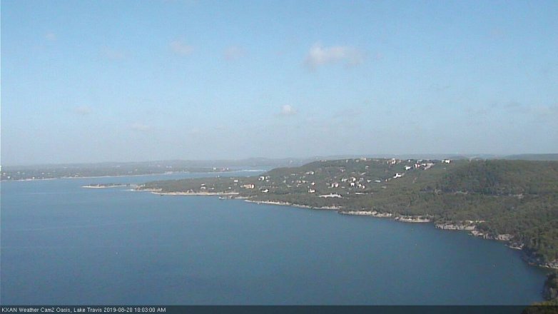 Lake Travis webcam, August 20, 2019 9:05 AM CT