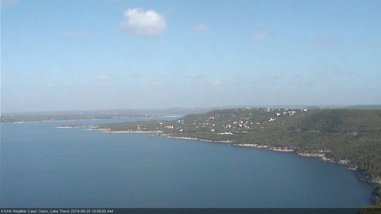 Lake Travis webcam, August 20, 2019 9:10 AM CT