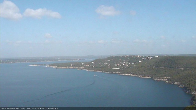 Lake Travis webcam, August 20, 2019 9:25 AM CT