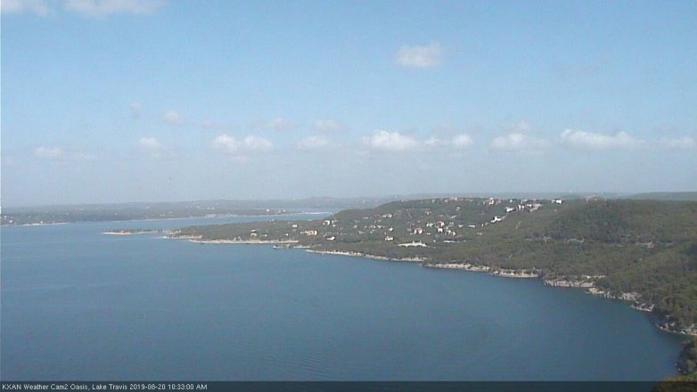Lake Travis webcam, August 20, 2019 9:35 AM CT