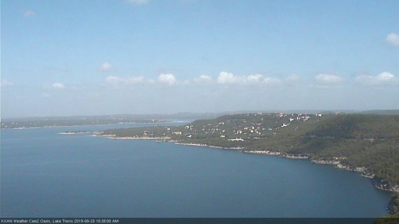 Lake Travis webcam, August 20, 2019 9:40 AM CT