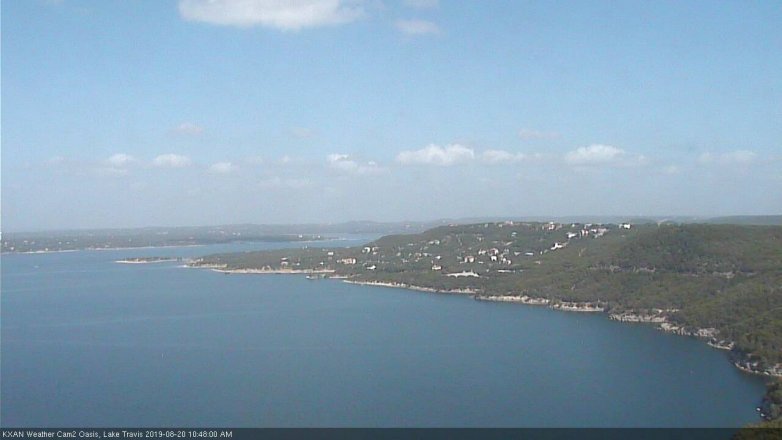 Lake Travis webcam, August 20, 2019 9:50 AM CT