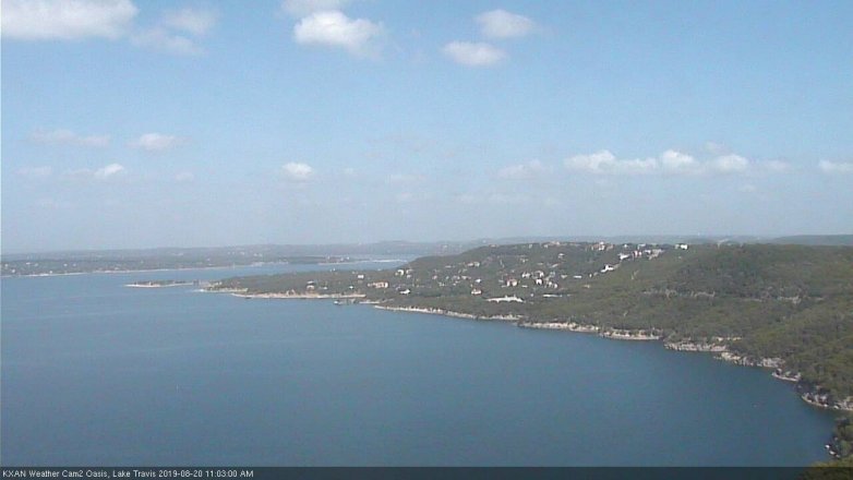 Lake Travis webcam, August 20, 2019 10:05 AM CT