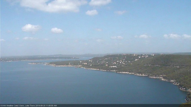 Lake Travis webcam, August 20, 2019 10:10 AM CT
