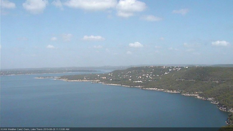 Lake Travis webcam, August 20, 2019 10:15 AM CT