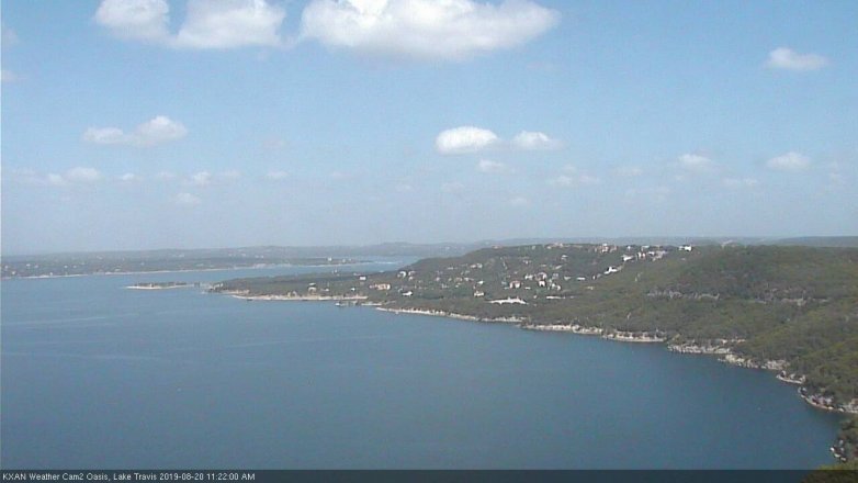 Lake Travis webcam, August 20, 2019 10:25 AM CT