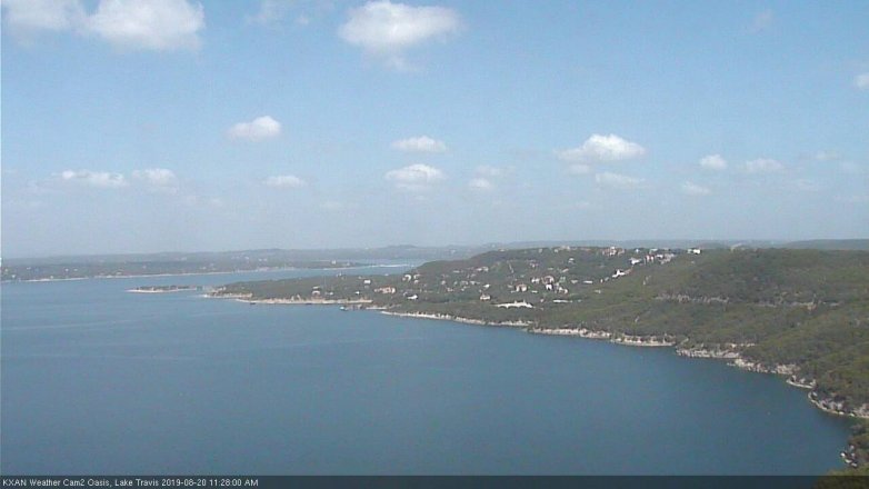 Lake Travis webcam, August 20, 2019 10:30 AM CT