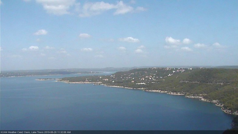 Lake Travis webcam, August 20, 2019 10:35 AM CT