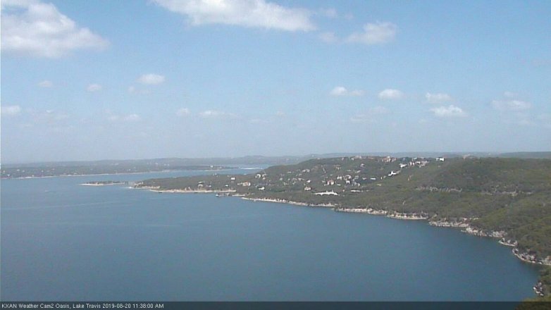 Lake Travis webcam, August 20, 2019 10:40 AM CT