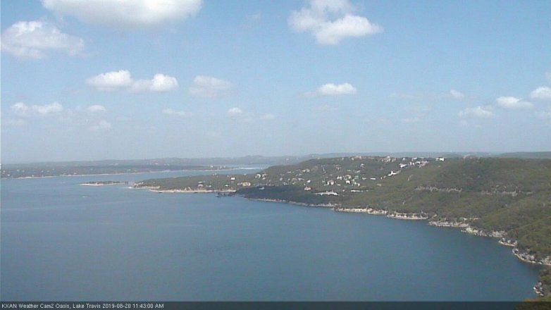 Lake Travis webcam, August 20, 2019 10:45 AM CT