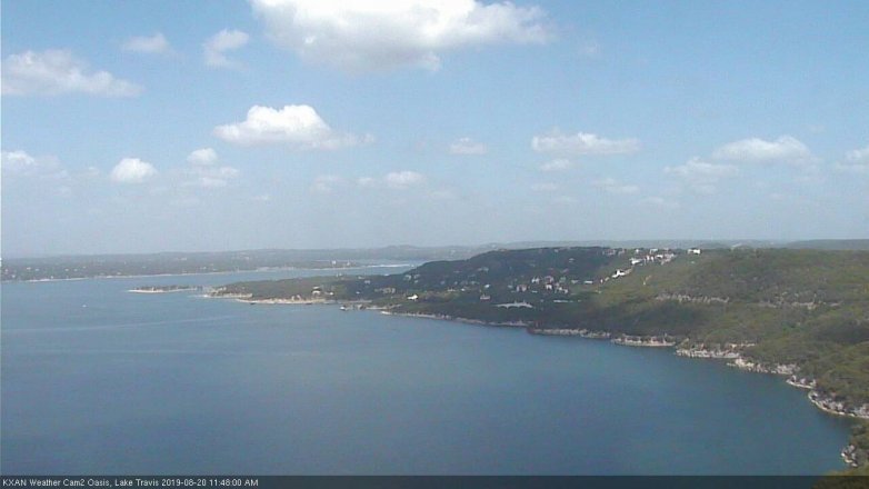 Lake Travis webcam, August 20, 2019 10:50 AM CT