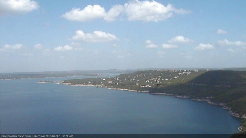 Lake Travis webcam, August 20, 2019 10:55 AM CT