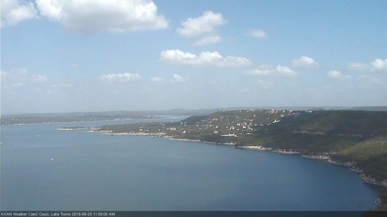 Lake Travis webcam, August 20, 2019 11:00 AM CT
