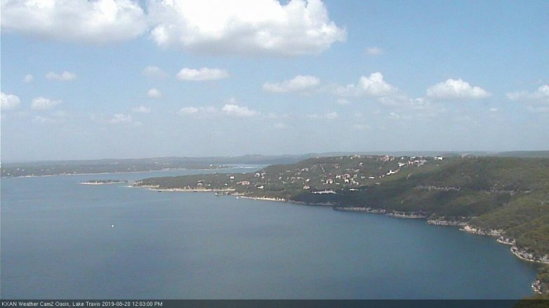 Lake Travis webcam, August 20, 2019 11:05 AM CT