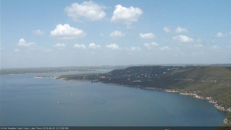 Lake Travis webcam, August 20, 2019 11:15 AM CT
