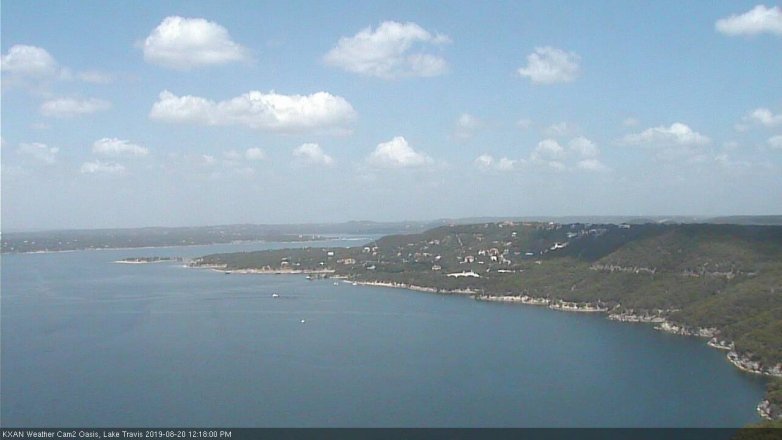 Lake Travis webcam, August 20, 2019 11:20 AM CT