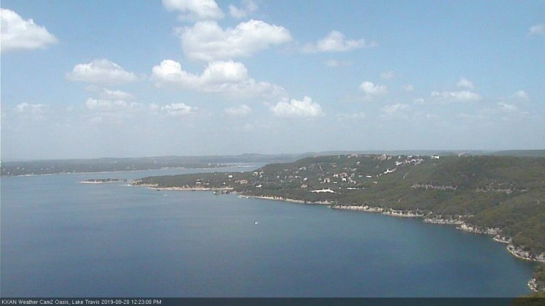 Lake Travis webcam, August 20, 2019 11:25 AM CT