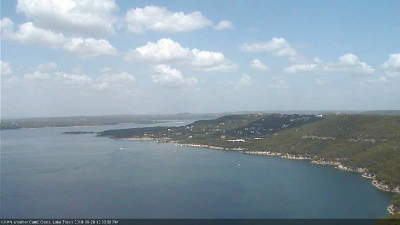 Lake Travis webcam, August 20, 2019 11:35 AM CT