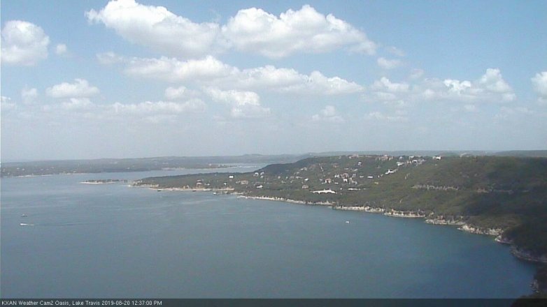 Lake Travis webcam, August 20, 2019 11:40 AM CT