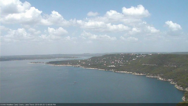 Lake Travis webcam, August 20, 2019 11:50 AM CT