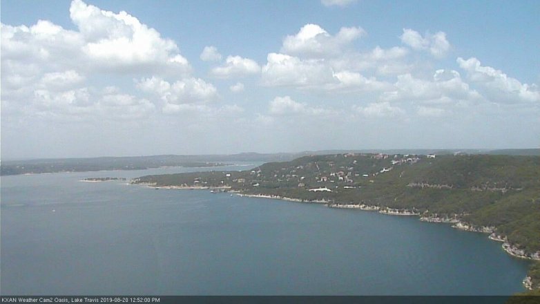 Lake Travis webcam, August 20, 2019 11:55 AM CT