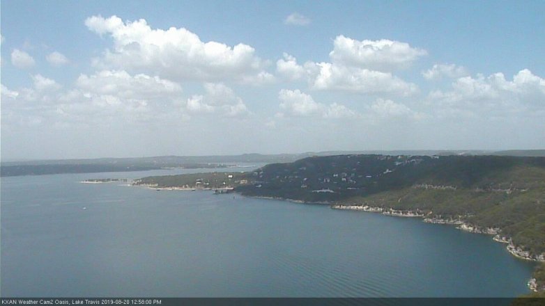 Lake Travis webcam, August 20, 2019 12:00 PM CT