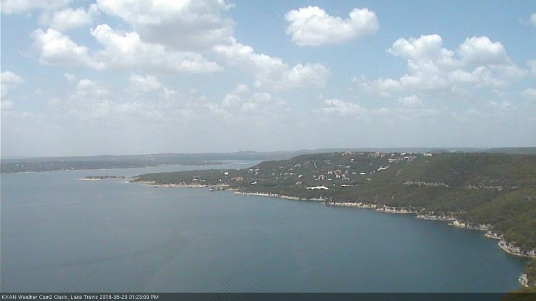 Lake Travis webcam, August 20, 2019 12:25 PM CT