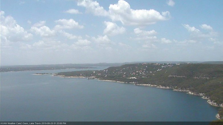 Lake Travis webcam, August 20, 2019 12:35 PM CT