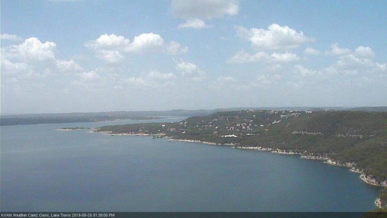 Lake Travis webcam, August 20, 2019 12:40 PM CT