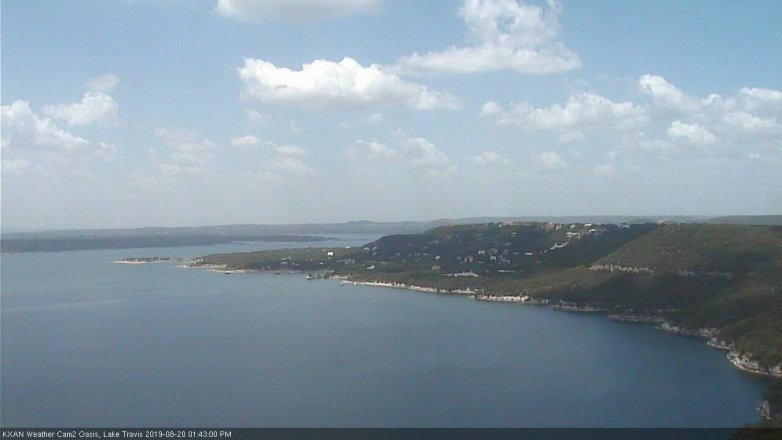 Lake Travis webcam, August 20, 2019 12:45 PM CT