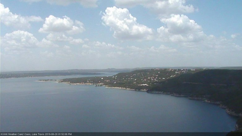 Lake Travis webcam, August 20, 2019 12:55 PM CT
