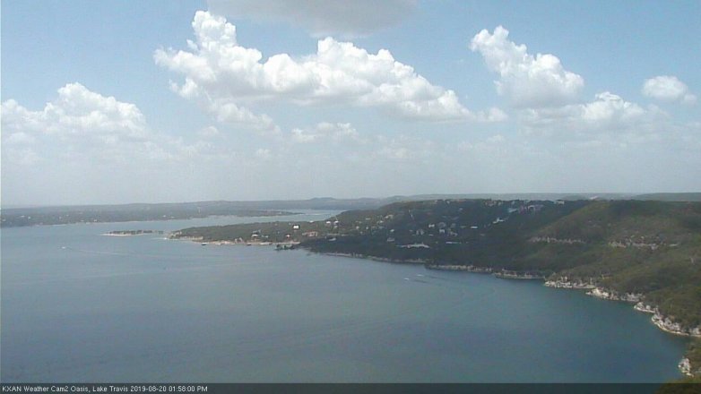 Lake Travis webcam, August 20, 2019 1:00 PM CT
