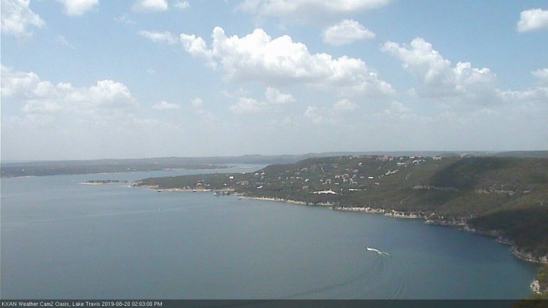 Lake Travis webcam, August 20, 2019 1:05 PM CT