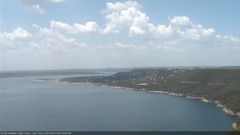 Lake Travis webcam, August 20, 2019 1:15 PM CT