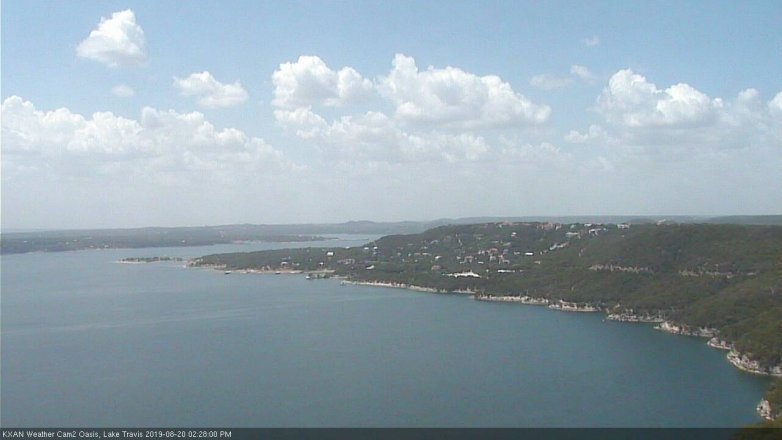 Lake Travis webcam, August 20, 2019 1:30 PM CT