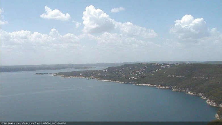 Lake Travis webcam, August 20, 2019 1:35 PM CT