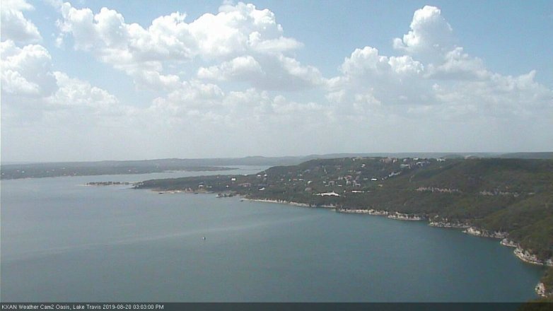 Lake Travis webcam, August 20, 2019 2:05 PM CT