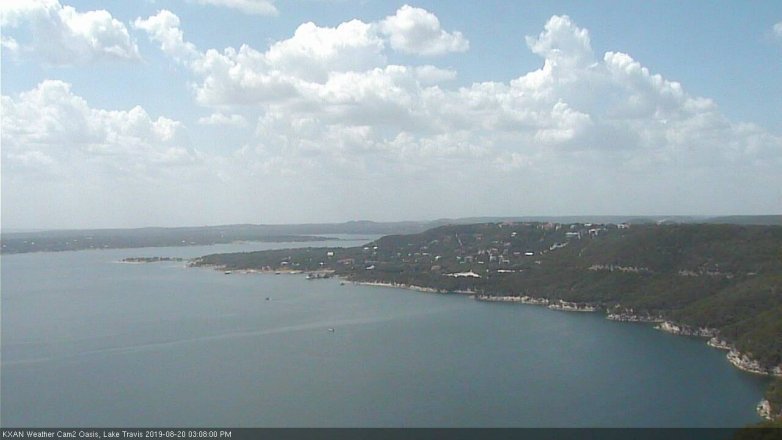 Lake Travis webcam, August 20, 2019 2:10 PM CT