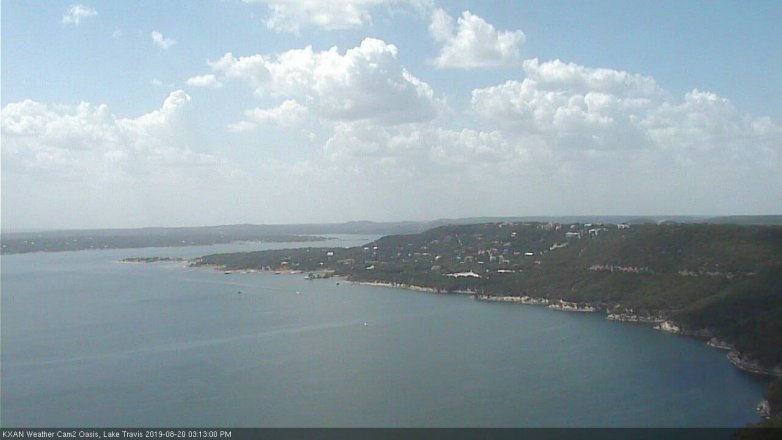 Lake Travis webcam, August 20, 2019 2:15 PM CT