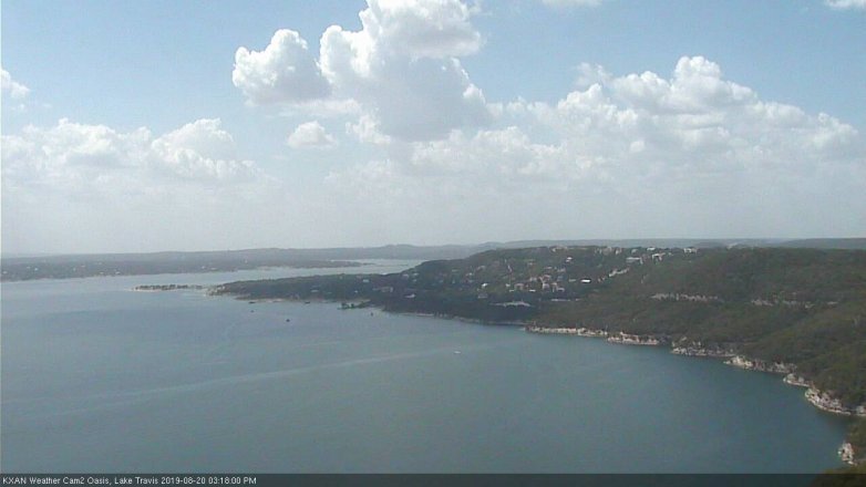 Lake Travis webcam, August 20, 2019 2:20 PM CT