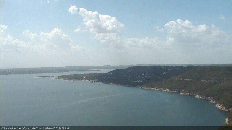 Lake Travis webcam, August 20, 2019 2:30 PM CT