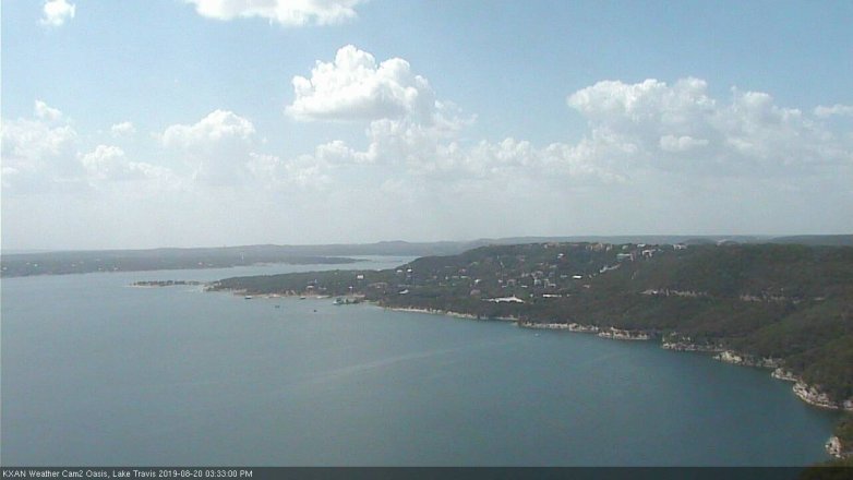 Lake Travis webcam, August 20, 2019 2:35 PM CT