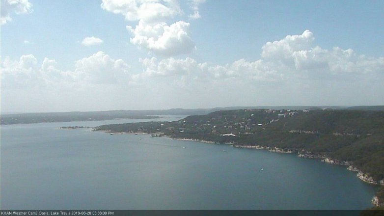 Lake Travis webcam, August 20, 2019 2:40 PM CT