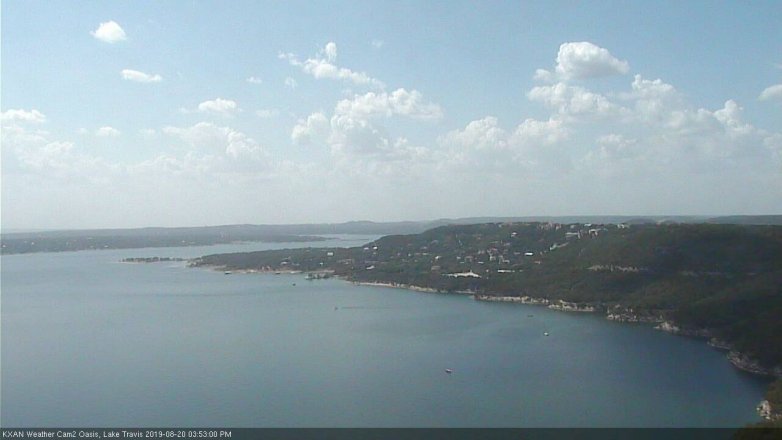 Lake Travis webcam, August 20, 2019 2:55 PM CT