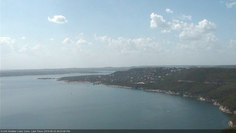 Lake Travis webcam, August 20, 2019 3:05 PM CT
