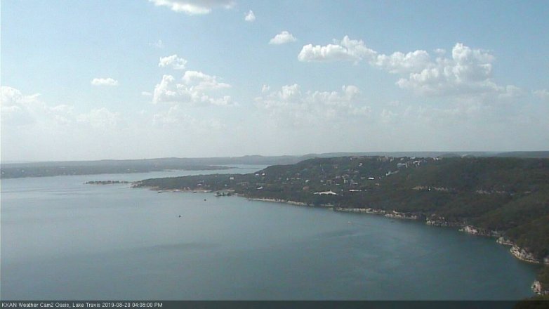 Lake Travis webcam, August 20, 2019 3:10 PM CT