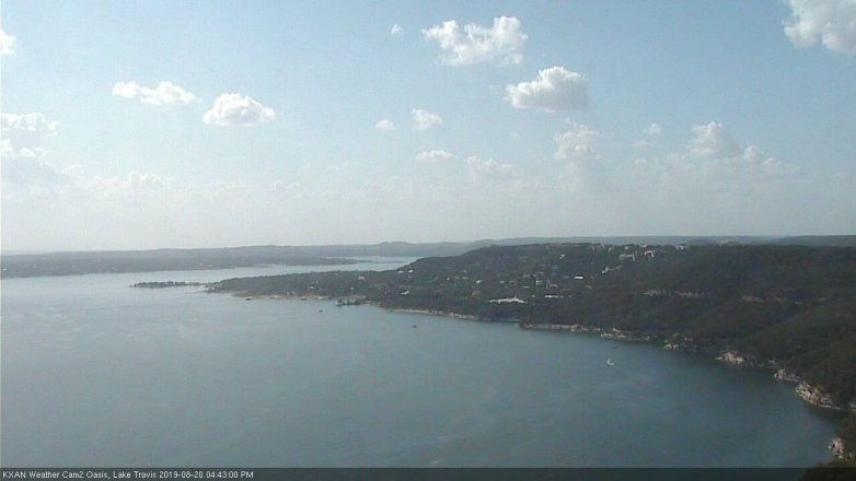 Lake Travis webcam, August 20, 2019 3:45 PM CT