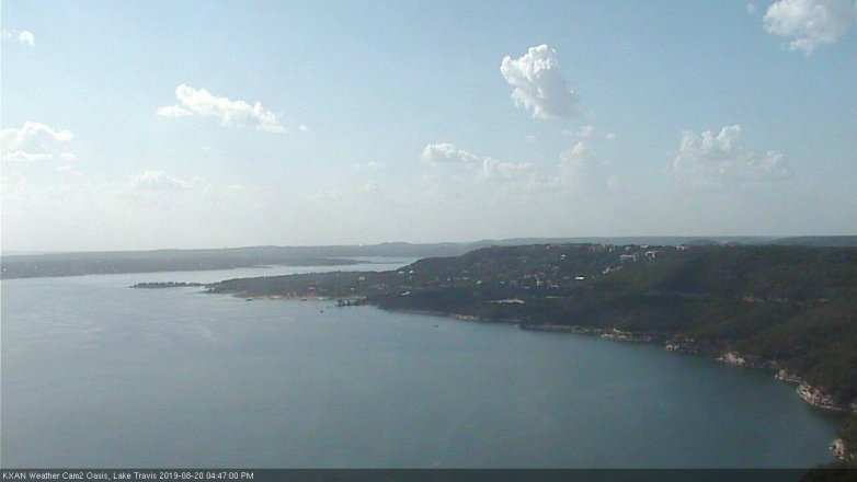 Lake Travis webcam, August 20, 2019 3:50 PM CT